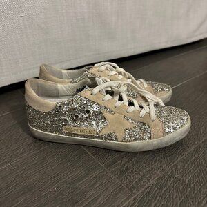 Golden Goose Superstar Glitter Sneakers Size 38